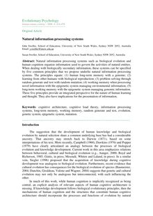 Natural information processing systems