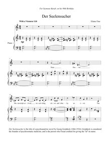 Partition Vocal Score, Der Seelensucher, Fine, Elaine