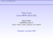 7ème Cours   Cours MPRI 2010–2011