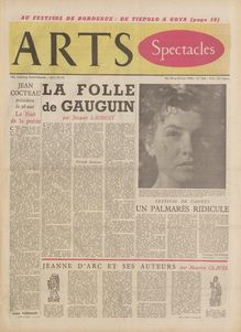 ARTS N° 568 du 16 mai 1956