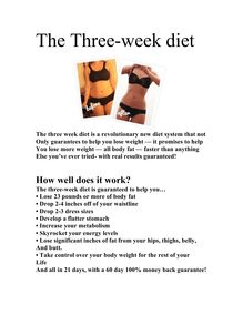 The Three-Week Diet
