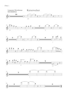 Partition flûte 1, Kaiser-Walzer, Strauss Jr., Johann