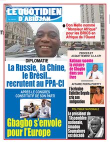 Le Quotidien d’Abidjan n°4119 - Du lundi 9 mai 2022