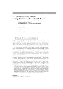 Le Conservatoire du littoral : entre patrimonialisation et médiation - article ; n°635 ; vol.113, pg 87-99