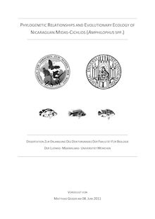 Phylogenetic relationships and evolutionary ecology of Nicaraguan midas-cichlids (Amphilophus SPP.) [Elektronische Ressource] / Matthias Geiger. Betreuer: Gerhard Haszprunar