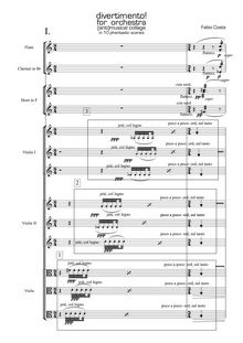 Partition Full orchestral score, Reminiscences pour orchestre, Costa, Fabio