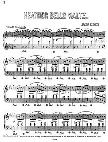 Partition , Waltz, Heather Bells, 3 Pieces for the Piano, A♭ Major; D♭ Major; E♭ Major