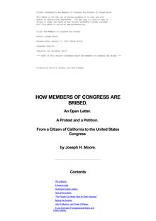 How Members of Congress Are Bribed