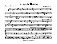 Partition baryton Saxophone (E♭), Golconda March, A♭ major and D♭ major