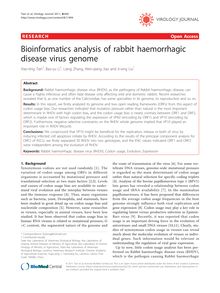 Bioinformatics analysis of rabbit haemorrhagic disease virus genome