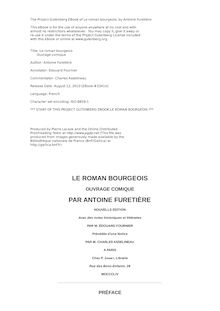 Le roman bourgeois par Antoine Furetière