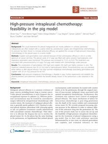 High-pressure intrapleural chemotherapy: feasibility in the pig model