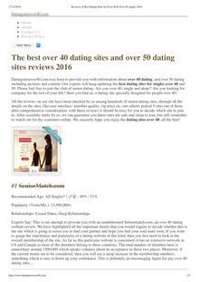 The best over 40 dating sites and over 50 dating sites reviews 2016