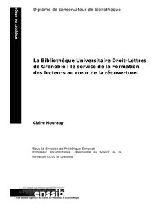 rapport de stage: la bibliothèque universitaire droit-lettres de ...