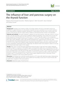The influence of liver and pancreas surgery on the thyroid function