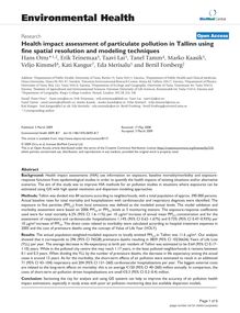 Health impact assessment of particulate pollution in Tallinn using fine spatial resolution and modeling techniques