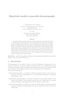 Hyperbolic models in gas solid chromatography