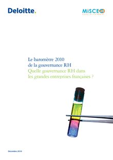 Baromètre 2010 de la gouvernance RH