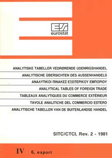 Analytical tables of foreign trade - SITC/CTCI, rev. 2, 1981, exports