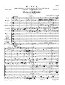 Partition complète, Missa solemnis, Mass No.16, C major, Mozart, Wolfgang Amadeus