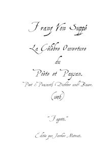 Partition basson 1/2, Dichter und Bauer (Poet et Peasant), Lustspiel in 3 Akten