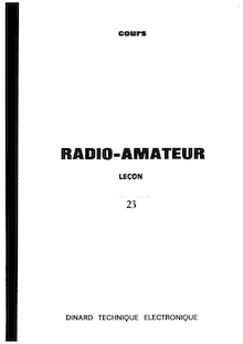 Dinard Technique Electronique - Cours radioamateur Lecon 23