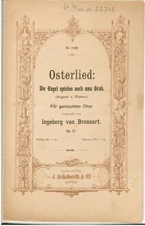 Partition complète, Osterlied, Op.27, Die Engel spielen noch ums Grab