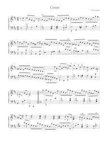 Partition Corant, divers pièces pour clavecin, Loeillet, John par John Loeillet