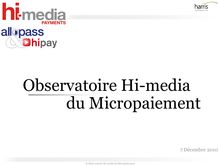 Observatoire Hi-media du micropaiement  2010 - Présentation PowerPoint