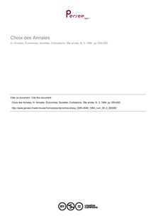 Choix des Annales  ; n°3 ; vol.39, pg 650-650