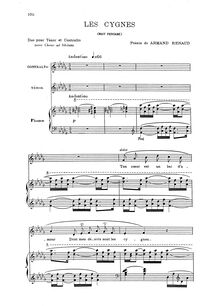 Partition Les cygnes (Duo pour contralto, ténor, et piano), Nuit persane, Op.26bis