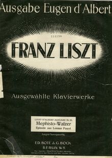 Partition couverture couleur, Mephisto Waltz No.1, Erster Mephisto-Walzer (Der Tanz in der Dorfschenke)