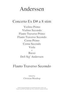 Partition flûte 2, Concerto Ex D# a 8 stim, D major, Anderssen