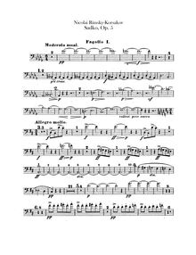 Partition basson 1, 2, Sadko, Садко ; Episode from the Legend of Sadko (Эпизод из былини о Садко) ; Musical picture (Музыкальная картина) ; Tableau musical