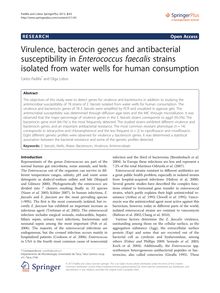 Virulence, bacterocin genes and antibacterial susceptibility in Enterococcus faecalis strains isolated from water wells for human consumption