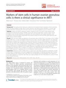 Markers of stem cells in human ovarian granulosa cells: is there a clinical significance in ART?