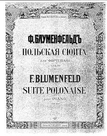 Partition complète,  Polonaise No.1, Op.23, E♭ major, Blumenfeld, Felix