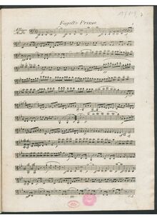 Partition basson 1, Harmonie, Partita; Octet-Partita, E♭ major, Krommer, Franz par Franz Krommer