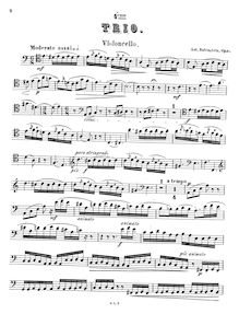 Partition de violoncelle, Piano Trio No.4, Op.85, A minor