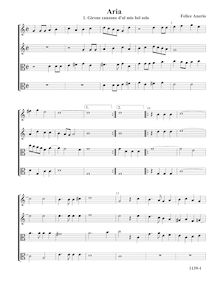 Partition , Girene canzone d al mio bel solo - partition complète (Tr Tr A T), madrigaux pour 4 voix