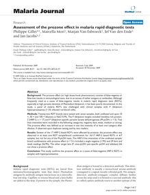 Assessment of the prozone effect in malaria rapid diagnostic tests