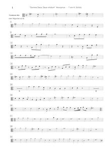 Partition chœur 2: Alto-Trombone [C3 clef], Domine deus, Deus virtutum