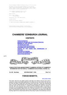 Chambers s Edinburgh Journal, No. 435 - Volume 17, New Series, May 1, 1852