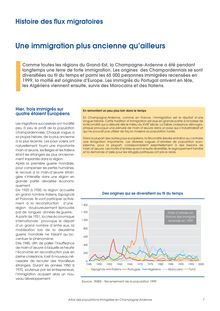 L Atlas des populations immigrées en Champagne-Ardenne Histoire des flux migratoires : une immigration plus ancienne qu ailleurs
