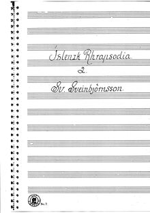 Partition complète, Islensk Rhapsodia 2, Icelandic Rhapsody no.2