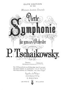 Partition complète, Symphony No.4, F minor, Tchaikovsky, Pyotr par Pyotr Tchaikovsky