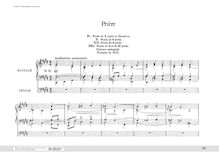 Partition complète, Prière, Op.20, Six Pièces pour Grand Orgue, No.5