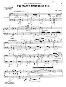 Partition complète (S.244/2), Hungarian Rhapsody No.2