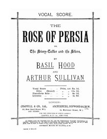 Partition Act I, pour Rose of Persia, The Story-Teller and the Slave