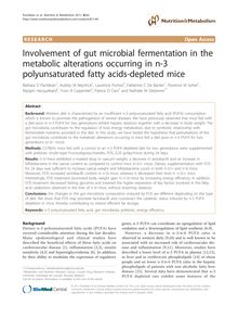 Involvement of gut microbial fermentation in the metabolic alterations occurring in n-3 polyunsaturated fatty acids-depleted mice